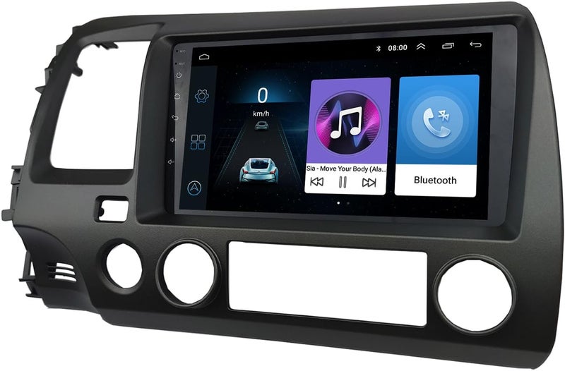 DKMUS 9 Inches Radio Stereo Dash Install Mount Trim Kit for Honda Civic 2006-2011 Bezel Adapter with Wiring Harness Antenna Adapter - Image 2